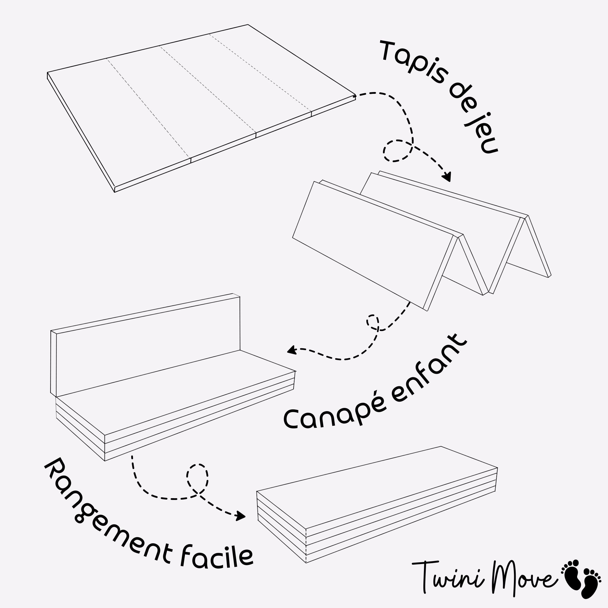 Tapis de motricité Doux éveil